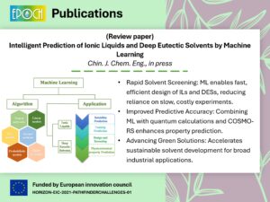 The review paper was accepted (Chin. J. Chem. Eng.)